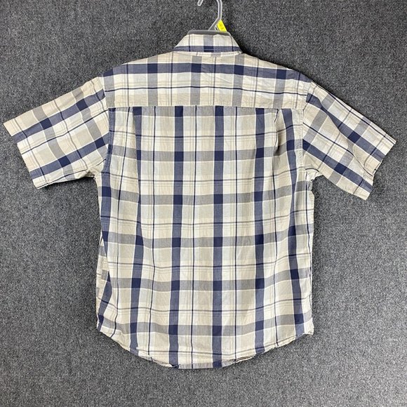 Timber Creek by Wrangler Button Down Shirt Medium Men's Short Sleeve 100% Cotton - Picture 6 of 7